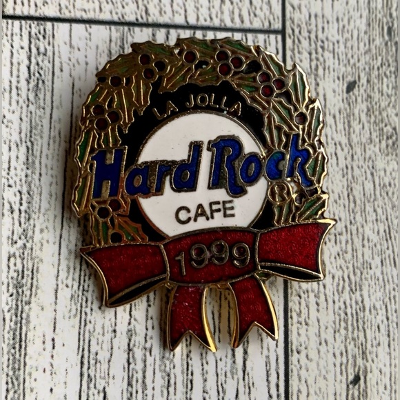 Rare Vintage Hard Rock Cafe Employee Holiday Pin Christmas 1999 - Picture 2 of 4